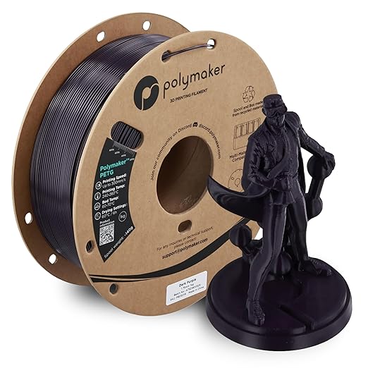 Polymaker PETG Dark Purple 3D Printer Filament 1.75mm 1kg, High Speed PETG up by Polymaker
