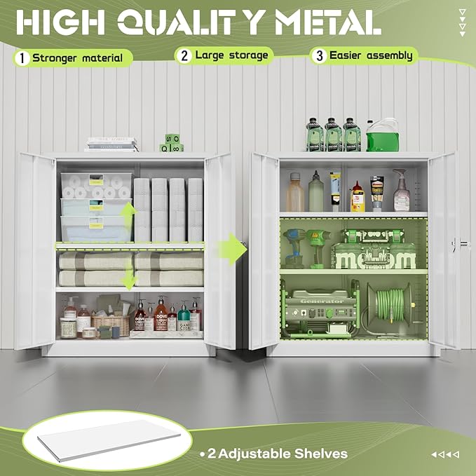 Incbruce 36” Metal Storage Cabinet, Locking Steel Storage Cabinet - Image 5