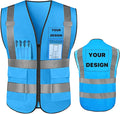 YOWESHOP High Reflective Visibility Safety Vest Custom Your Logo Safety Workwear by YOWESHOP