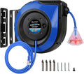 65Ft Heavy Duty Cord Reel, Retractable Extension Cord, 12AWG/3C SJTOW, Lighted by GreenProsper