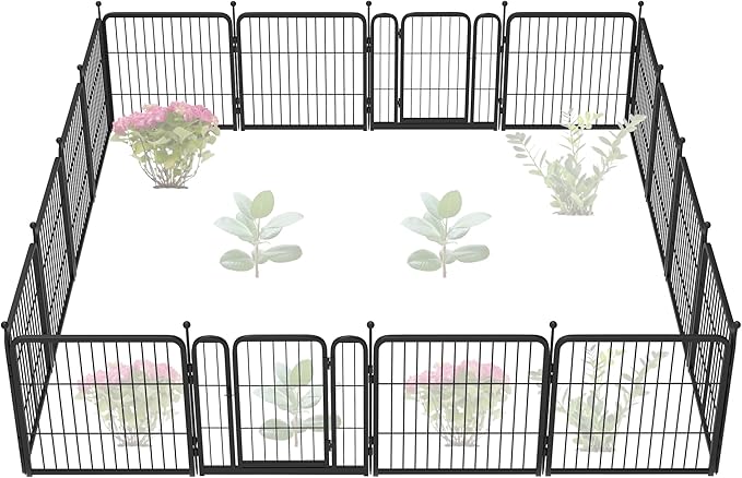 FXW Garden Fence Outdoor for The Yard – 24in x 30.4ft Heavy Duty Metal Animal by FXW