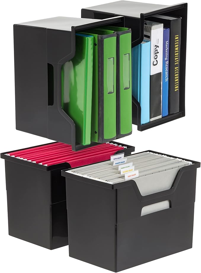 IRIS USA Large Portable Desktop File Box by IRISUSA