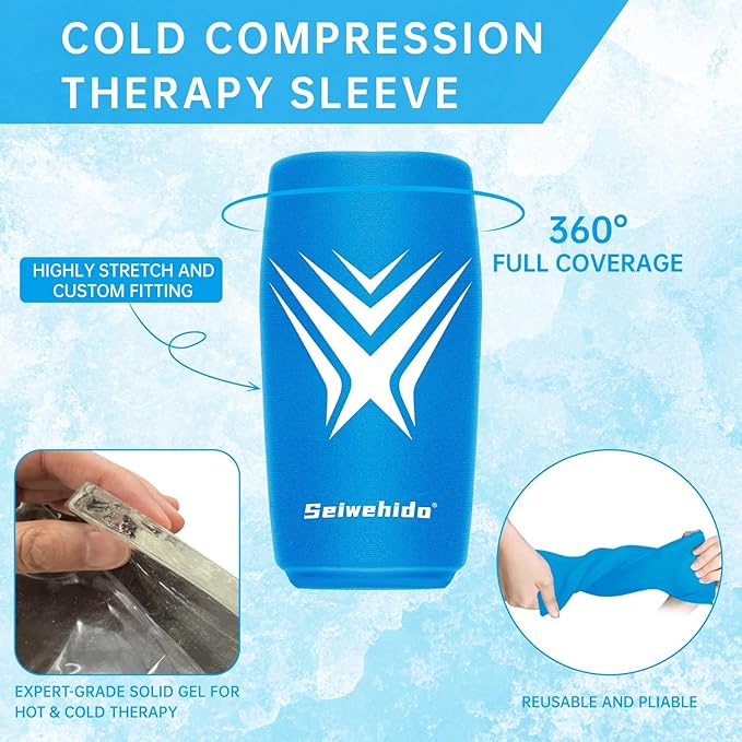 Extended Leg Knee Ice Pack Wrap - Image 2