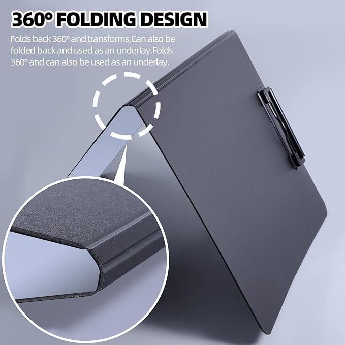 Clipboard Folder, 360 Degree Foldable Binder Clipboards - Image 5