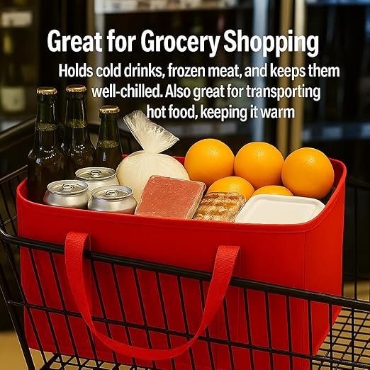 musbus 2-Pack XL-Large Insulated Grocery Shopping Bags, Heavy Duty, Zipped - Image 2