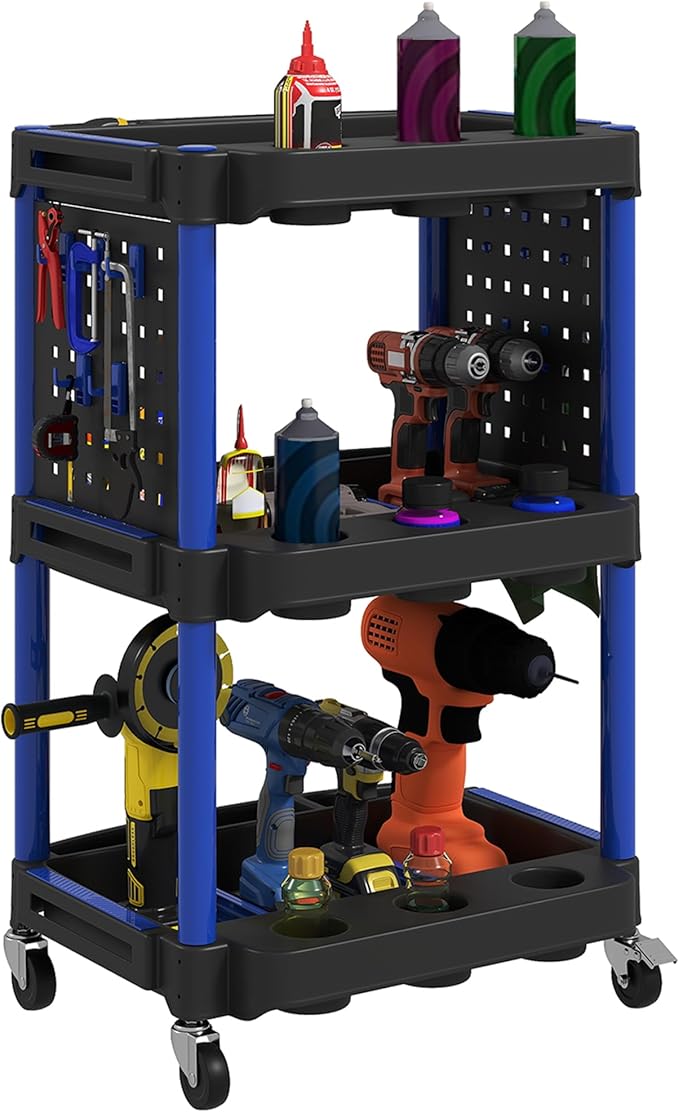 HOMCOM 3-Tier Rolling Tool Cart by HOMCOM