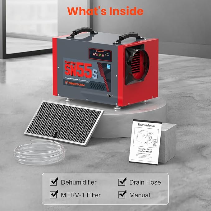 Abestorm Crawl Space Dehumidifier, 120Pint Controls Commercial Dehumidifiers - Image 9