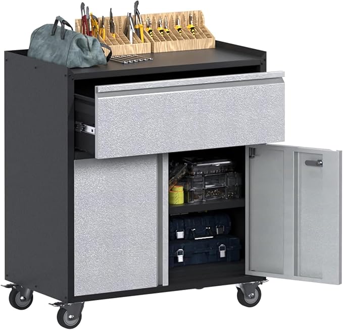 Rolling Garage Storage Cabinet by Waqiv