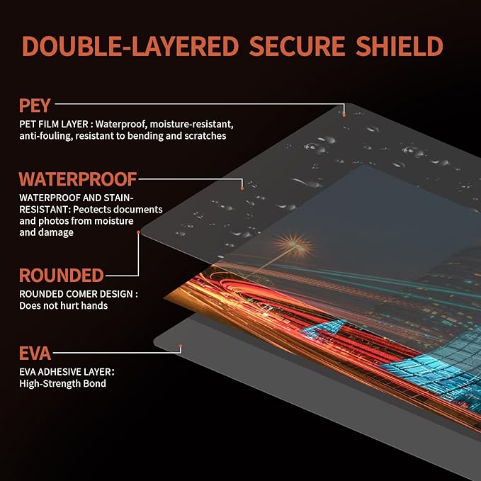Anti-Static Thermal Laminating Pouches 9x11.5 Inches, Holds 8.5 x 11 Inch Sheets - Image 4