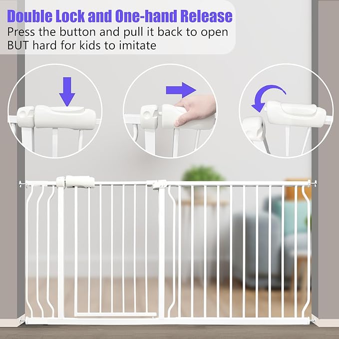 Extra Wide 76.4-81 Inch Large Baby Gates - Image 3