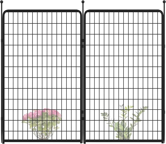 FXW Garden Fence Outdoor for The Yard – 50in x 5.2ft Heavy Duty Metal Animal by FXW