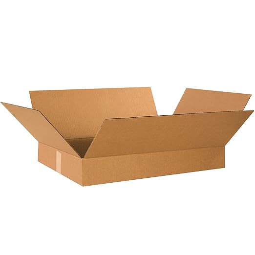 TAPE LOGIC 19 x 12 x 3 Corrugated Cardboard Boxes, Flat 19"L x 12"W x 3"H by TapeLogic