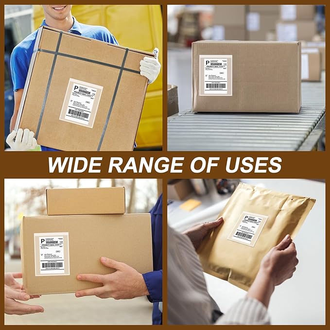 AZUREAL 100PCS Shipping Label Sleeves, 4.5" x 5.5" Packing Slip Pouches - Image 7