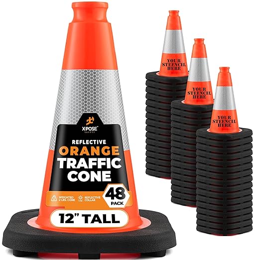 Xpose Safety 12 Inch Orange Traffic Cones by XposeSafety