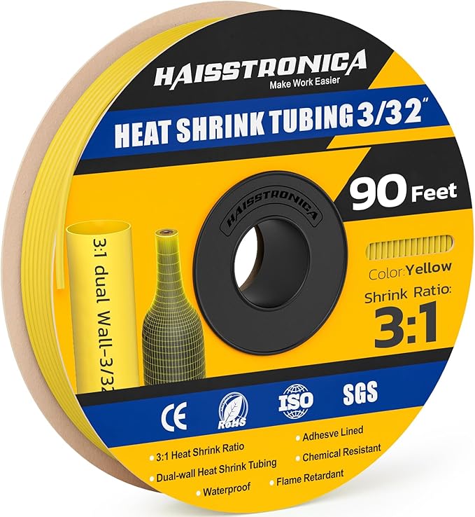 haisstronica 3:1 Heat Shrink Tubing, Shrink Ratio Adhesive Lined Marine Grade by HAISSTRONICA