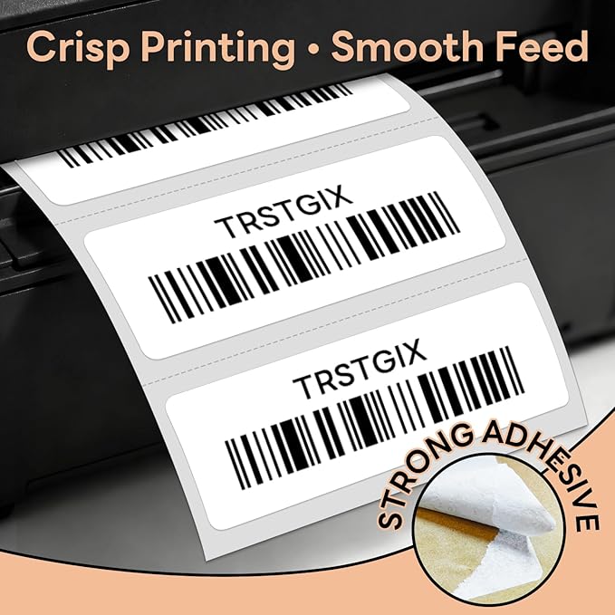 3" x 1" Direct Thermal Labels, Strong Adhesive Barcode & Return Address - Image 5