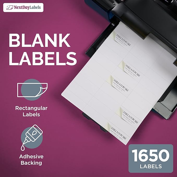 NextDayLabels - 2.83" x 1" Rectangular Sticker Labels - Image 3