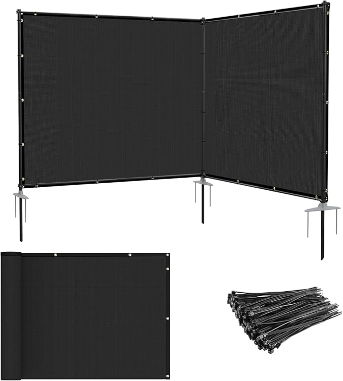 Patio 6' x 12' Outdoor Privacy Screen Freestanding Temporary Fence Panels Net by Patio