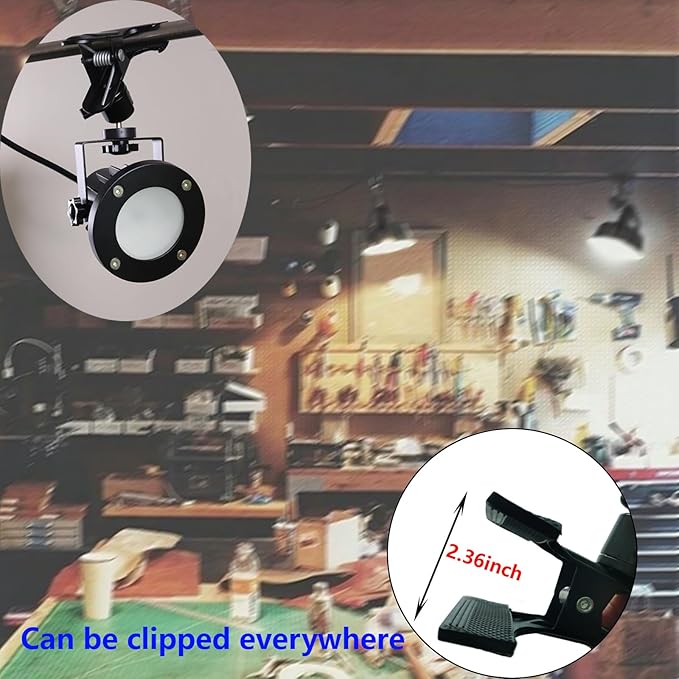 Clip Floodlight 15W LED Work Light IP65 Waterproof 150W Equivalent 11.5ft 3.5m - Image 4