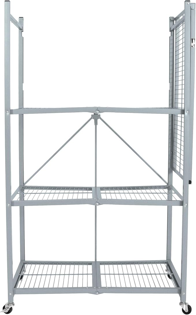 Origami R5 Series Foldable 4-Tier Steel Storage Rack, Pewter – Heavy-Duty Metal - Image 6