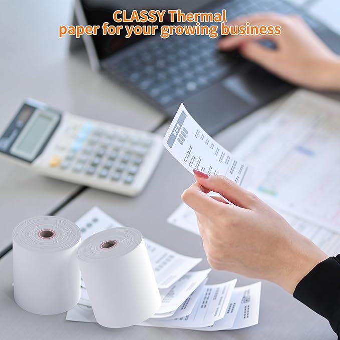 CLASSY Thermal Paper 3 1/8 x 230ft, 50 Rolls Receipt Paper - Image 7