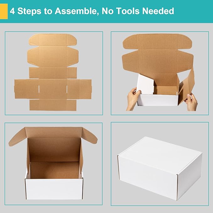 Mcfleet 13x10x3 White Shipping Boxes - Image 7