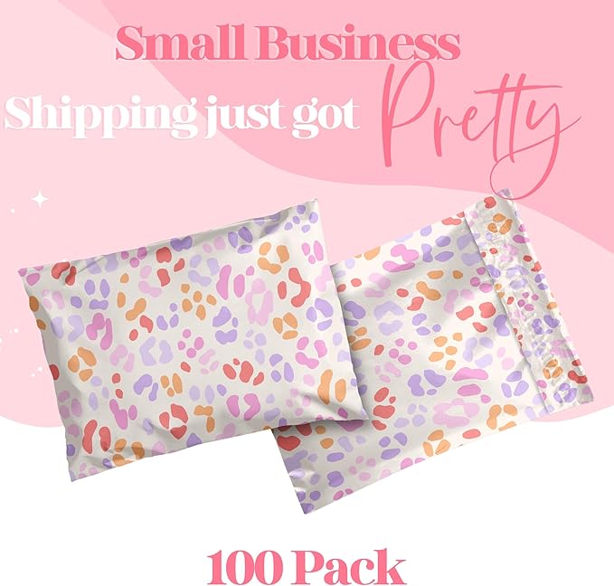 6x9 Designer Poly Mailer 100 Pack Heavy Duty Waterproof Self Seal Shipping Bags - Image 3