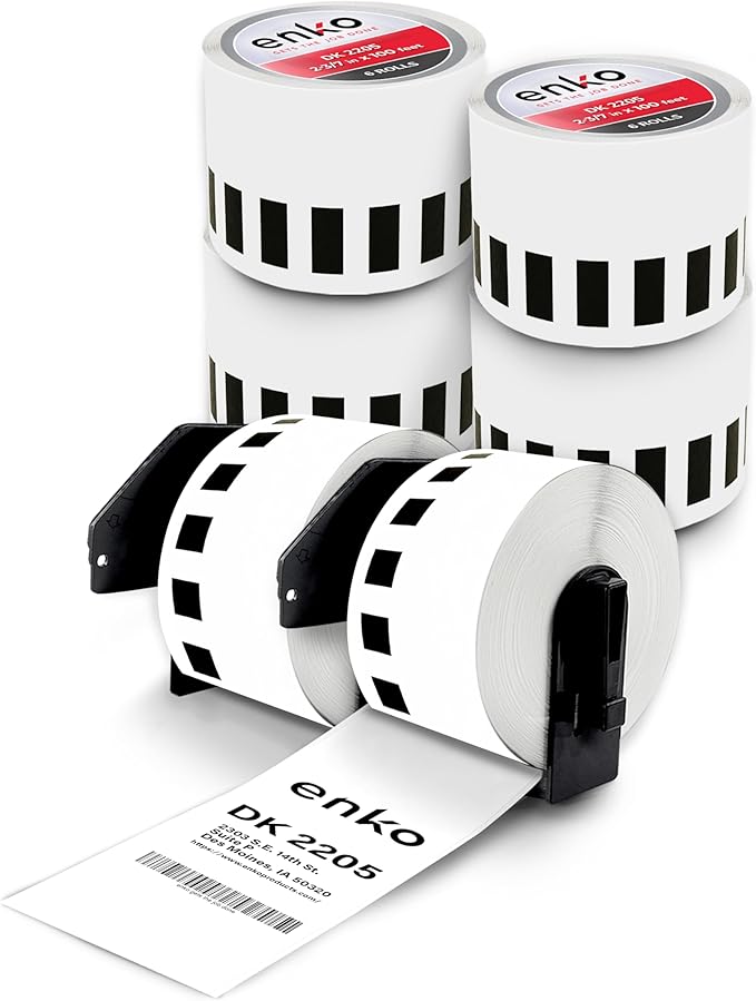 enKo - Compatible DK-2205 Continuous Paper Labels Use by enKoProducts