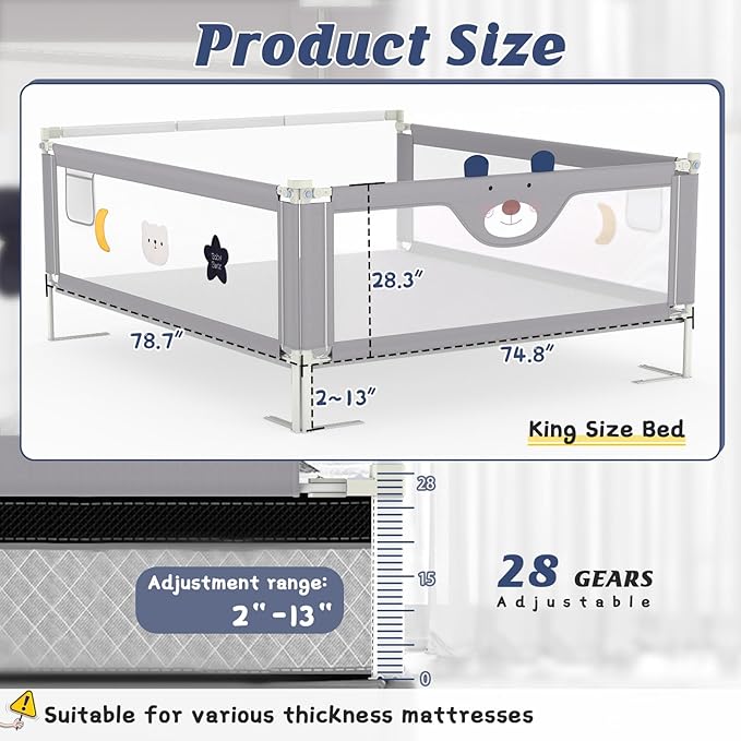 3-Piece Bed Rail for Toddlers - Image 5