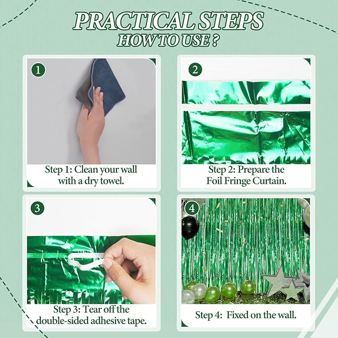 3 Pack Foil Fringe Backdrop - Image 2