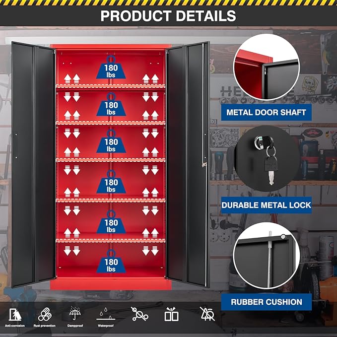 Metal Storage Cabinet-72” Tall Steel File Cabinets - Image 6