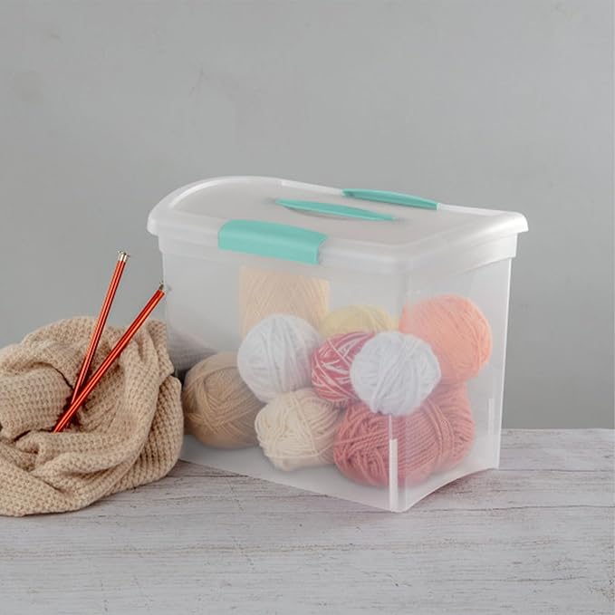 Sterilite Large Nesting ShowOffs Stackable Storage Bin, Latching Organizer Tote - Image 9