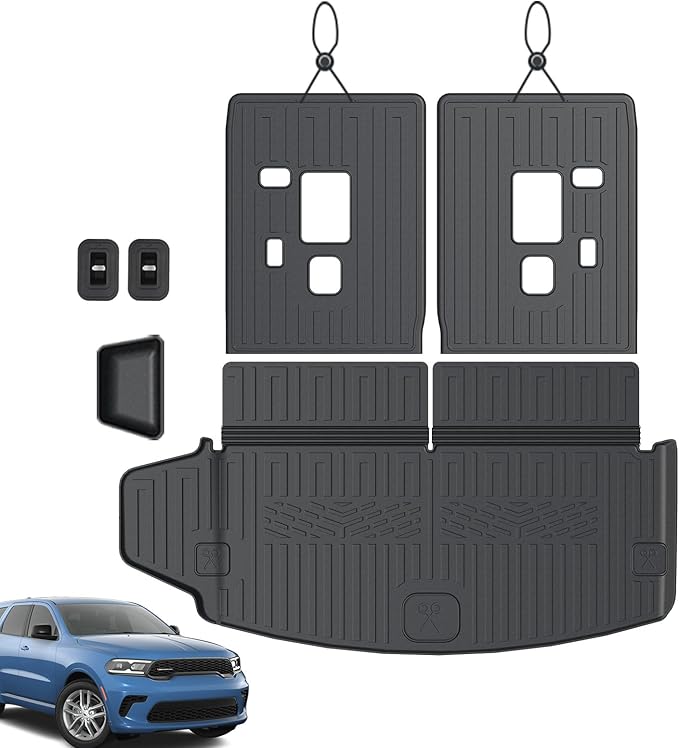 Cargo Mat Backrest Mats for 2016-2025 2026 Dodge Durango 6/7 Seats Car Mat by JOULARISE