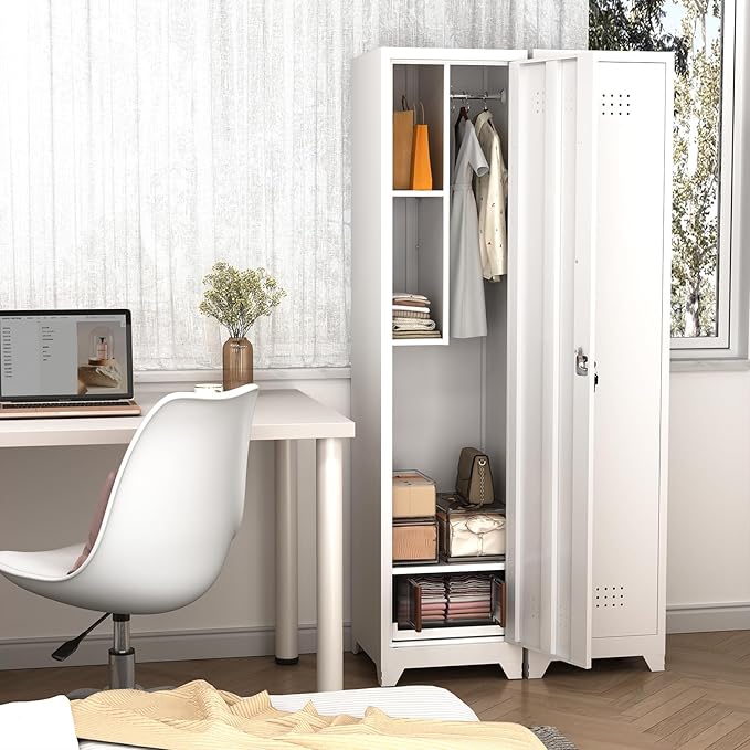 LUCYPAL Broom Closet Storage Cabinet, Slim Utility Closet Cabinet - Image 6