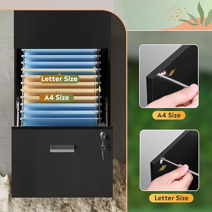 DEVAISE 3 Drawer File Cabinet - Image 8