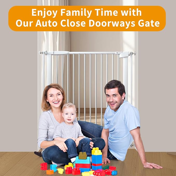 Extra Wide Baby Gate 30.11-77.36", Ultra Narrow 1.37" Spacing Dog Gate indoor - Image 5