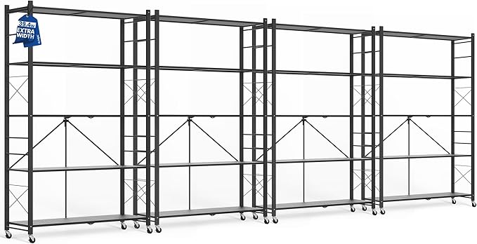 ALANNG 40" W Foldable 5-Tier Storage Shelves by ALANNG