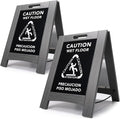 Premium Outdoor Composite Caution Wet Floor Sign – Bilingual w/Non-Skid Plastic by WholesaleHotelProducts