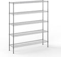 14" Deep x 54" Wide x 64" Height Wire Shelving Kit | 5-Tier | NSF Commercial by Regal+Altair