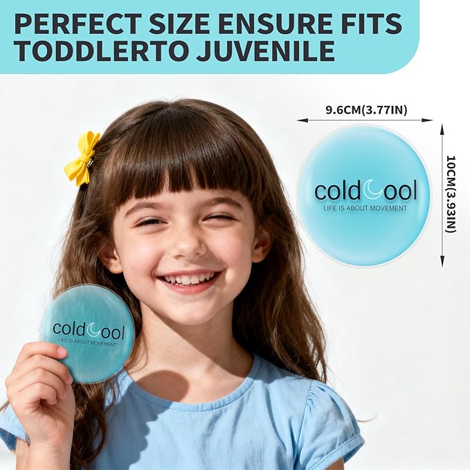 5 Round Kids Hot Cold Pack, Ice Pack Boo Boo Round Designed Children Gel Bead - Image 3