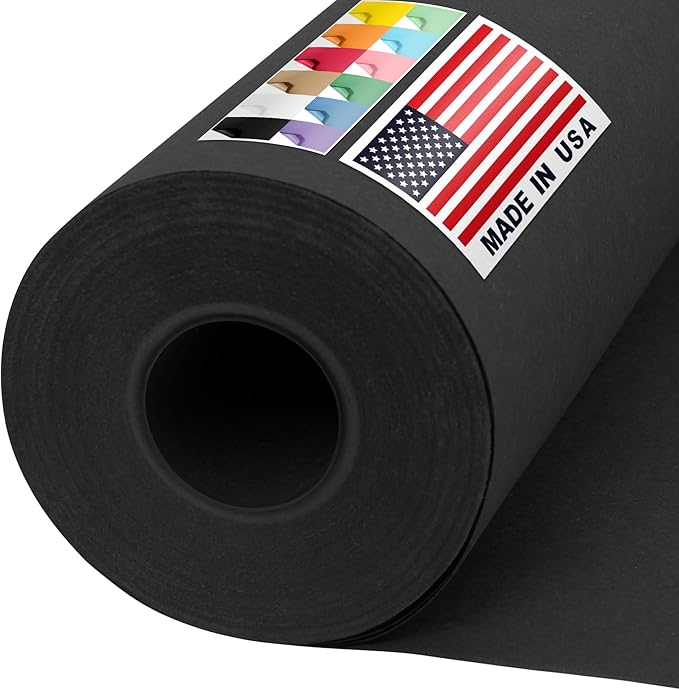 36" x 1200" USA Made Black Kraft Paper Roll, 45 lbs Thickness, American Quality by Paclord