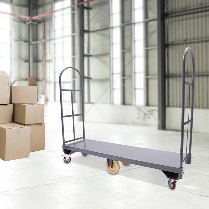 Gray Heavy Duty U-Boat Platform Truck Cart - Image 3