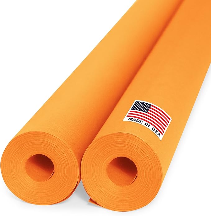 36" x 1200" Orange Kraft Paper Roll by Paclord