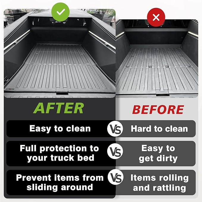 TripleAliners Premium Extra Thick Truck Bed Mat Compatible - Image 5