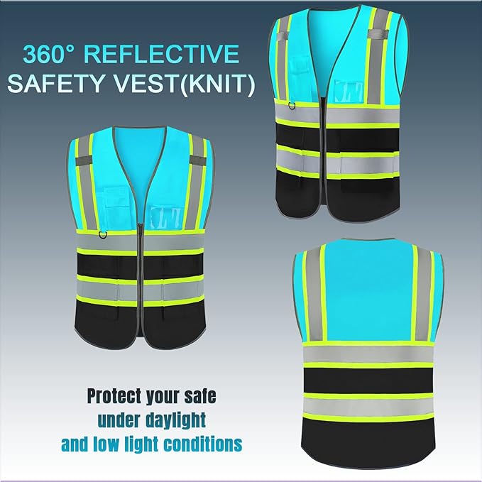 BeautyWill Custom Logo Safety Vest Class2 High Visibility Reflective Vest - Image 4