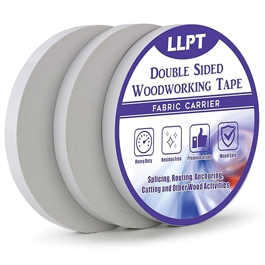 LLPT Double Sided Woodworking Tape 1/2" x 90Ft Each 3 Pack Double Face Turner by LLPT-AllAboutAdhesiveTapes