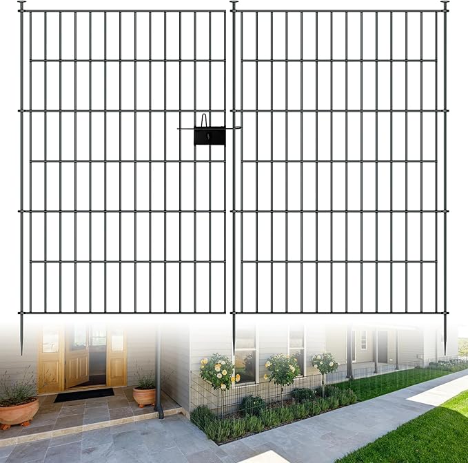 10 Panels Garden Fence Dog Fence Outdoor by richmen
