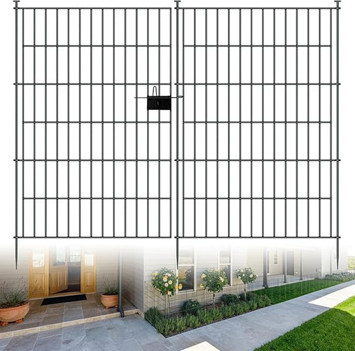 10 Panels Garden Fence Dog Fence Outdoor by richmen