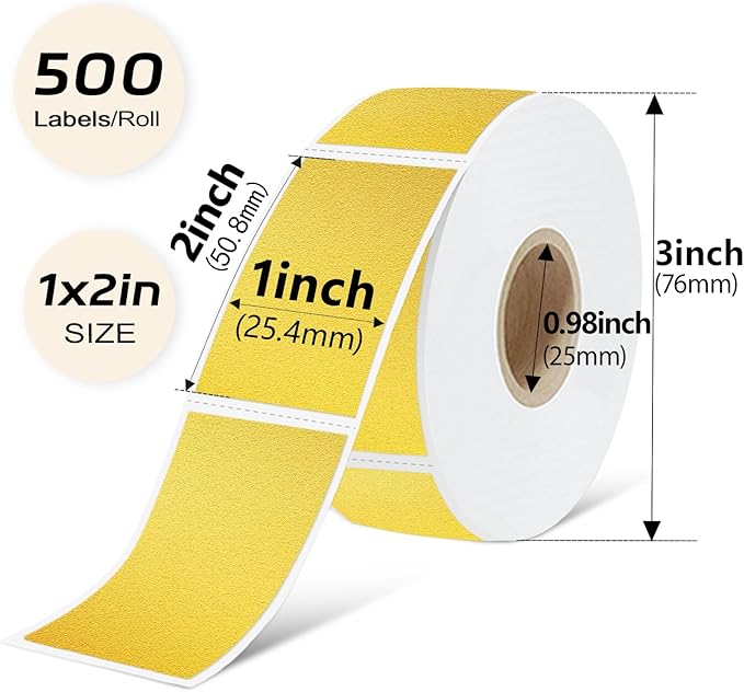 1x2 inch Blank Removable Freezer Labels Printable Rectangle Stickers 500PCS - Image 3