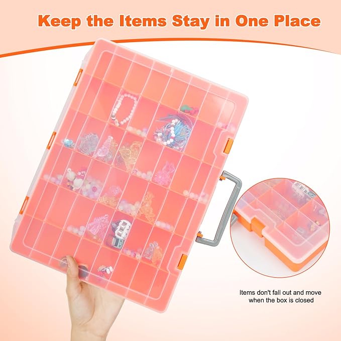 Bluedale 2 Pack 48 Grids Large Plastic Organizer Box - Image 4